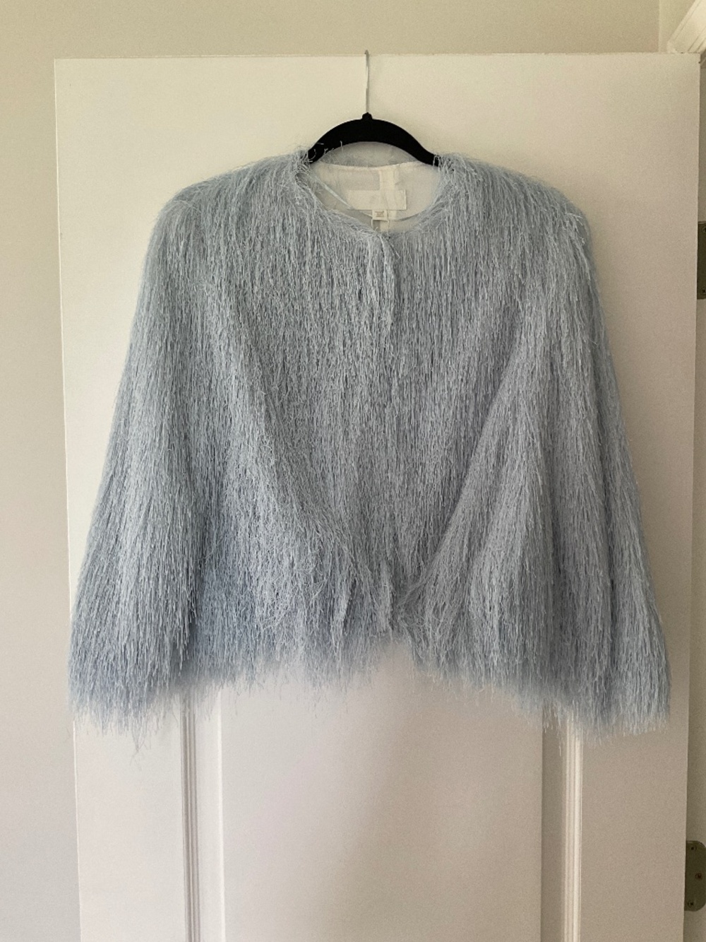 Blue fringe jacket